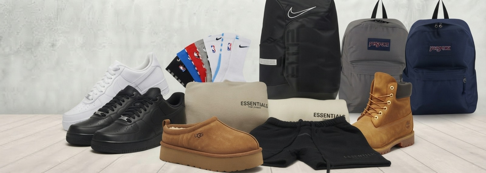 Featured HSSC sneakers, boots, and apparel